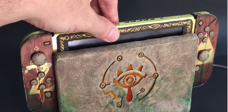 Espectacular Nintendo Switch decorada con temática de The Legend of Zelda