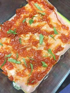 LASAÑA DE ESPINACAS, JAMON Y QUESO