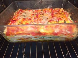 LASAÑA DE ESPINACAS, JAMON Y QUESO