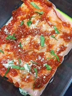 LASAÑA DE ESPINACAS, JAMON Y QUESO