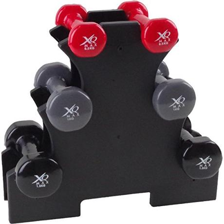 Fashion Manufacturer - Juego de Mancuernas (6 Pesas con Soporte)