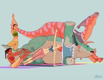 Los dinosaurios deportistas de Woonyoung Jung