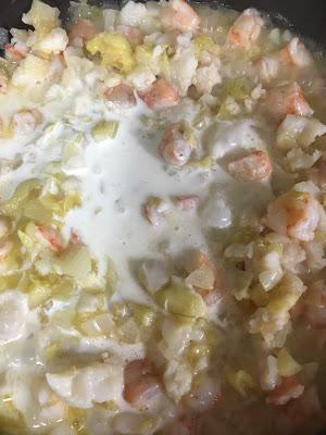 Calabacines Rellenos De Merluza Y Langostinos