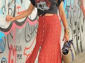 vestido largo anudado tipo boho camiseta anudada mensaje