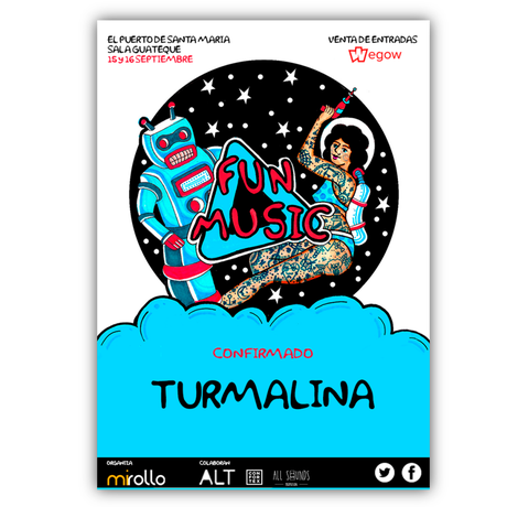 5ª BANDA CONFIRMADA PARA EL FUN MUSIC FESTIVAL…..TURMALINA!!| SALA GUATEQUE 15 Y 16 SEPTIEMBRE