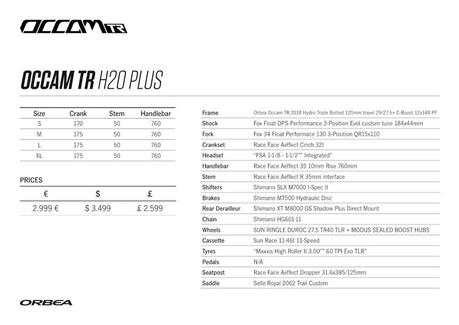 Nuevas Orbea Occam AM y TR 2018