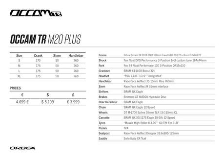Nuevas Orbea Occam AM y TR 2018