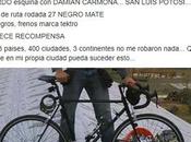 Ciclista potosino recorre países aquí roban bicicleta