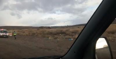 Accidente en ruta 237 al ingreso de Piedra del Aguila (Videos)