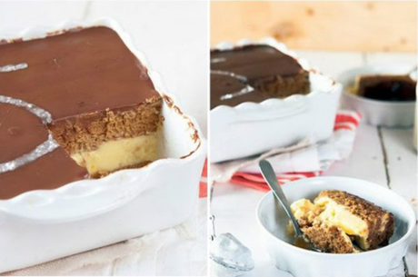 Delicioso flan de galletitas con chocolate…de rápida y fácil preparación ¡Sin horno!