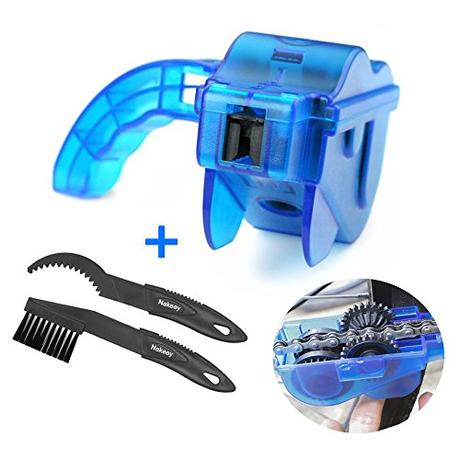 Limpiador de Cadena de Bicicleta NAKEEY Limpiador de Cadena para Todas las Clases de Cadenas de Bici Limpiador Herramienta Limpieza con Libres Cepillo de gancho