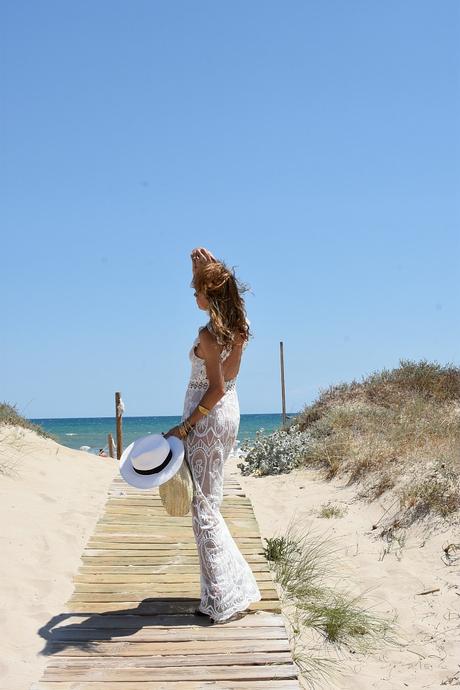 vestido blanco boho chic