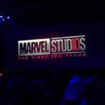Logo 10º aniversario de Marvel Studios y diseños de varios personajes Logo Marvel Studios 10º aniversario
