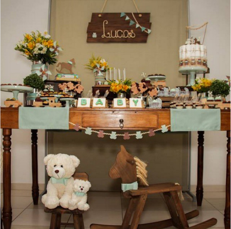 10 ideas para un baby shower rústico