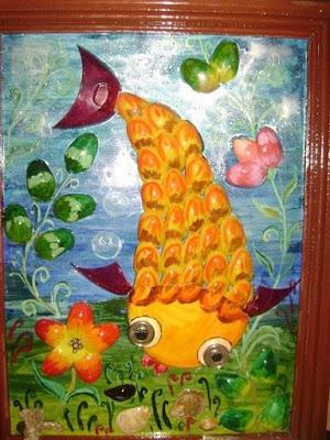 Cuadros y flores decorativos reciclando cucharas y tenedores de plástico