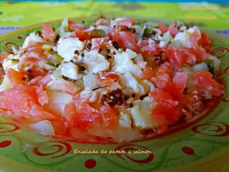 Ensalada de patata y salmón