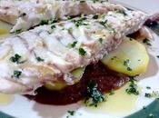 Dorada espalda patatas Orata padella patate allo zafferano crema cipolle