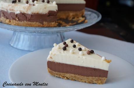 Tarta dos chocolates, sin horno