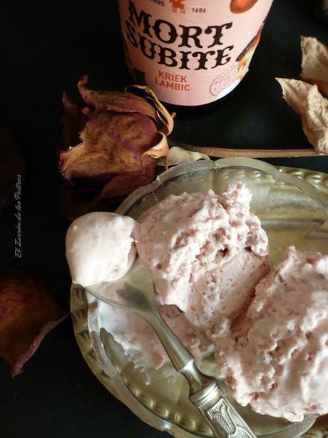 Helado Muerte Súbita (Cerveza de Cereza y Cerezas)