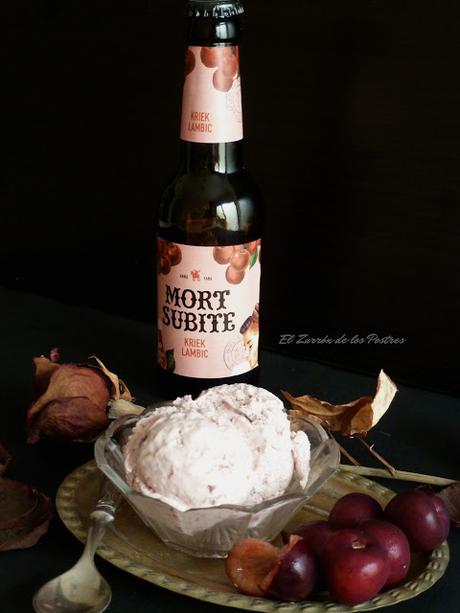 Helado Muerte Súbita (Cerveza de Cereza y Cerezas)