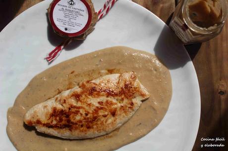 SOLOMILLO DE PAVO CON SALSA DE CASTAÑAS Y ROQUEFORT