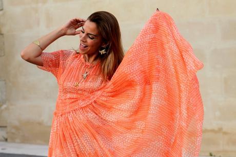 vestido naranja