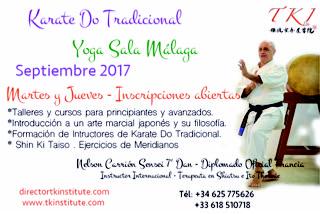 Karate Do Tradicional en Yoga Sala Málaga a partir de Septiembre 2017.
