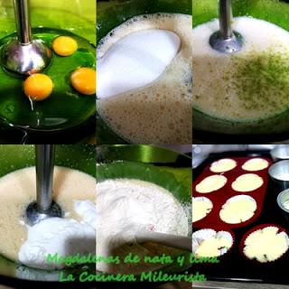 Magdalenas de nata y lima