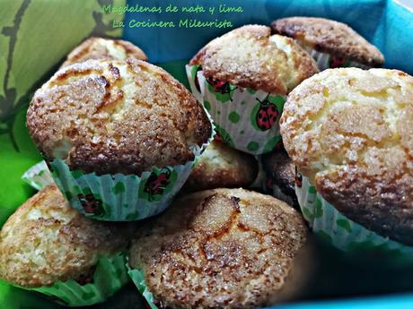 Magdalenas de nata y lima