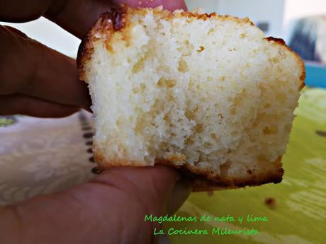 Magdalenas de nata y lima