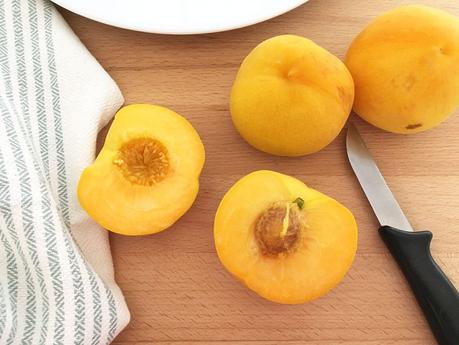 recetas delikatissen postres sanos postres rápidos postres con melocotón postres con fruta melocotones al grill Melocotones a la parrilla con helado grilled peaches 