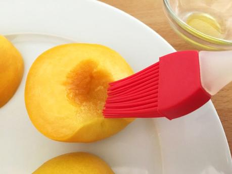 recetas delikatissen postres sanos postres rápidos postres con melocotón postres con fruta melocotones al grill Melocotones a la parrilla con helado grilled peaches 