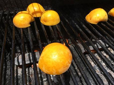 recetas delikatissen postres sanos postres rápidos postres con melocotón postres con fruta melocotones al grill Melocotones a la parrilla con helado grilled peaches 