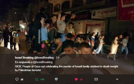 Felicidad en Gaza por el asesinato de tres civiles israelíes.