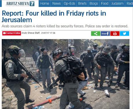 Violentas protestas de árabes en Jerusalem.