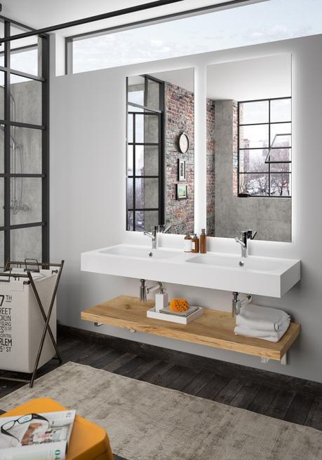 salgar serie spirit Salgar muebles y accesorios de baño muebles para baño mamparas lavabos de posar espejos antivaho decoración nórdica decoración moderna decoración de baños 