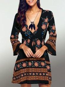 Deep v neck dress