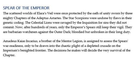 Lanzas del Emperador, de Aaron Dembski-Bowden en el horizonte