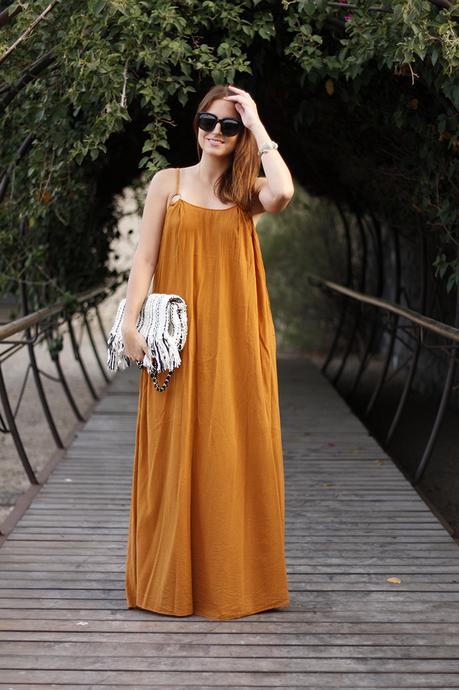 Vestido largo mostaza Vestido largo mostaza