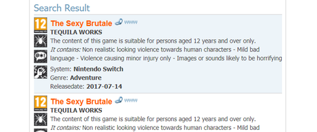 PEGI califica The Sexy Brutale para Switch, ¿futura versión? PEGI califica The Sexy Brutale para Switch, ¿futura versión?
