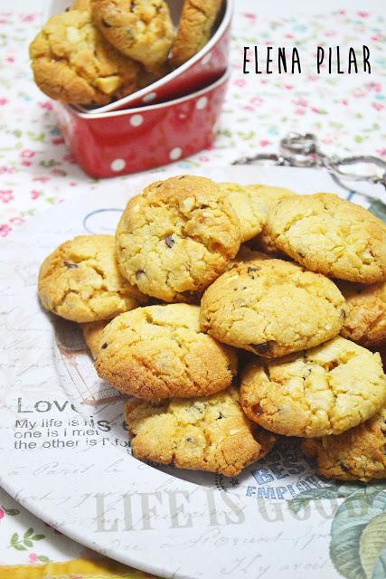 Cookies de coco, toffee y nueces de Macadamia