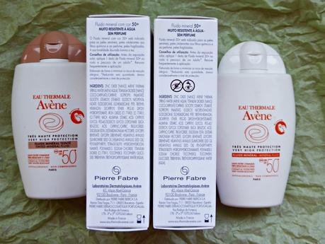 Fluido mineral Avene SPF 50 con y sin color