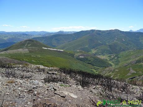 Vista de la zona totalmente cerrada bajo el Collado Sierra Bermejo