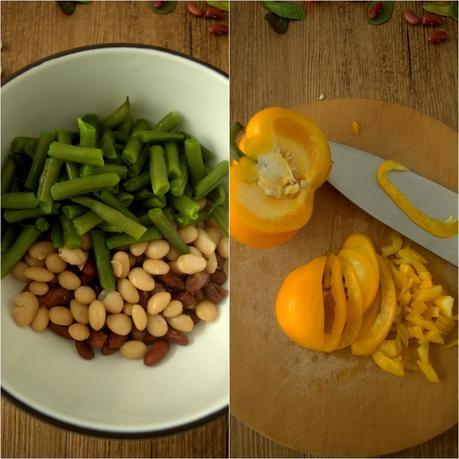 Ensalada de judías tricolor, diviértete comiendo sano Ensalada de judías tricolor, diviértete comiendo sano