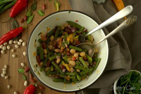 Ensalada de judías tricolor, diviértete comiendo sano