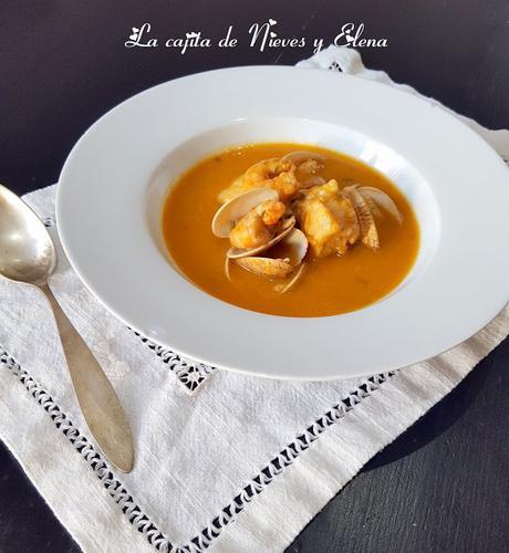 Sopa de rape y marisco de Karlos Arguiñano