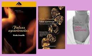 portadas del libro Falsas apariencias, de Noelia Amarillo