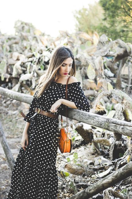 maxi vestido lunares