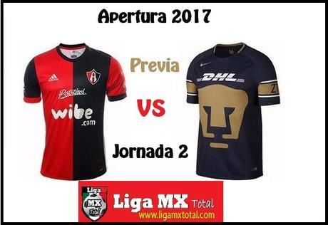 Previa Atlas vs Pumas J2 del Apertura 2017 Previa Atlas vs Pumas J2 del Apertura 2017