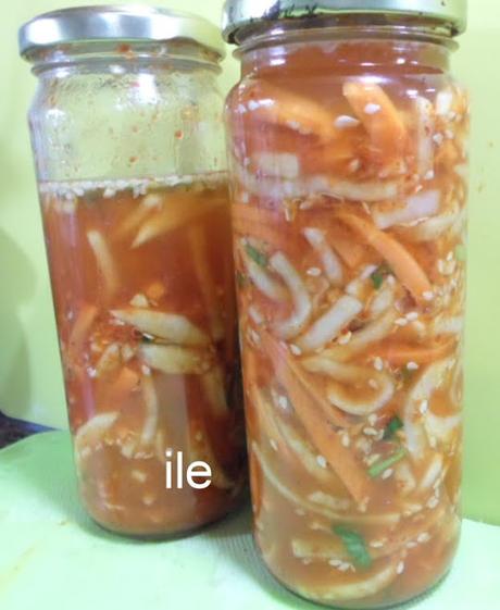 Pickles de nabo y zanahoria - receta coreana